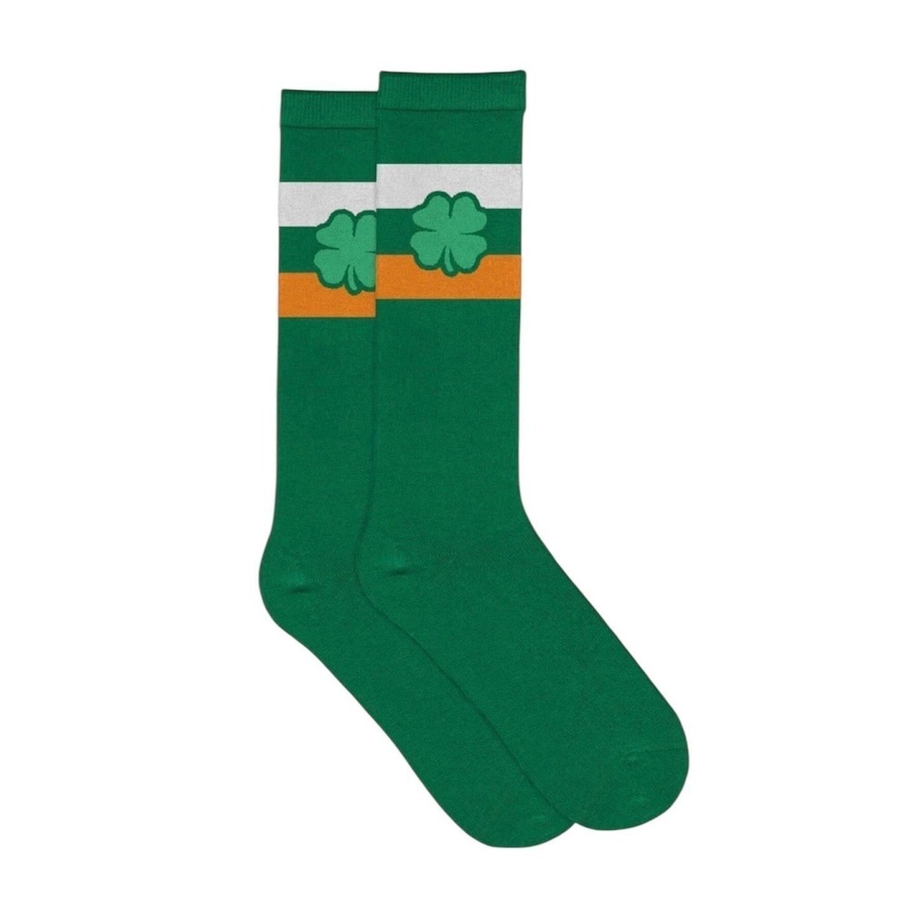 Tipsy Elves Women's Irish Pride Shamrock Striped Socks St Patrick's Day OS New